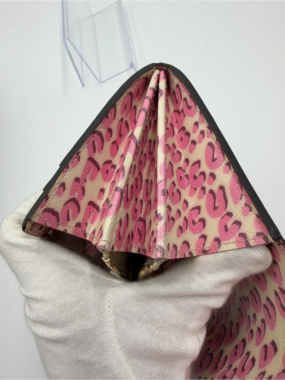 LV Limited Edit Sarah Sprouse x Monogram Wallet w/Pink Leopard Interior Full Set - Picture 10 of 16